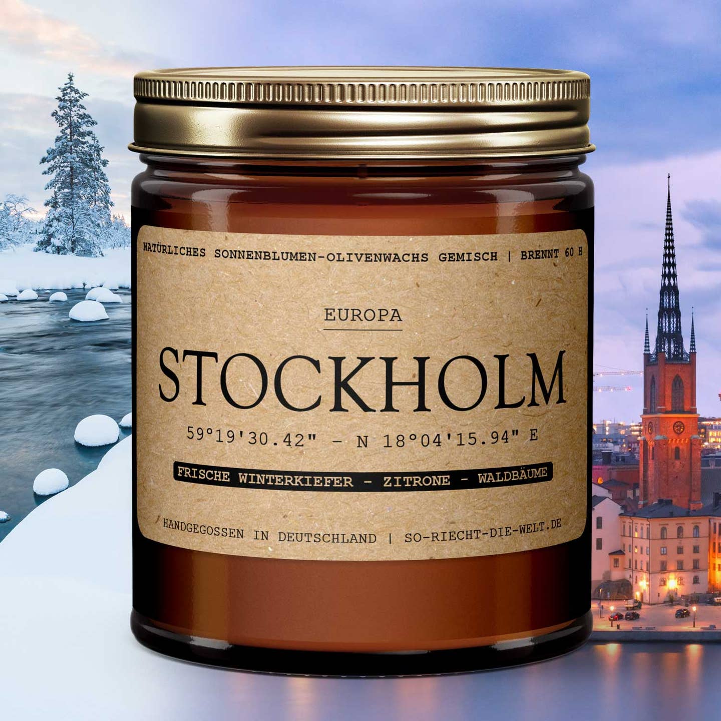 Stockholm - Vintertall/Citron/Skogsträd