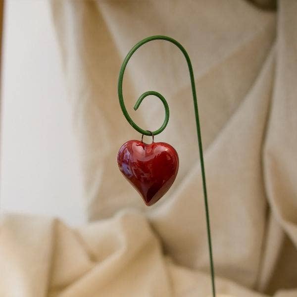 Blomsterdekoration - Hjärta i keramik