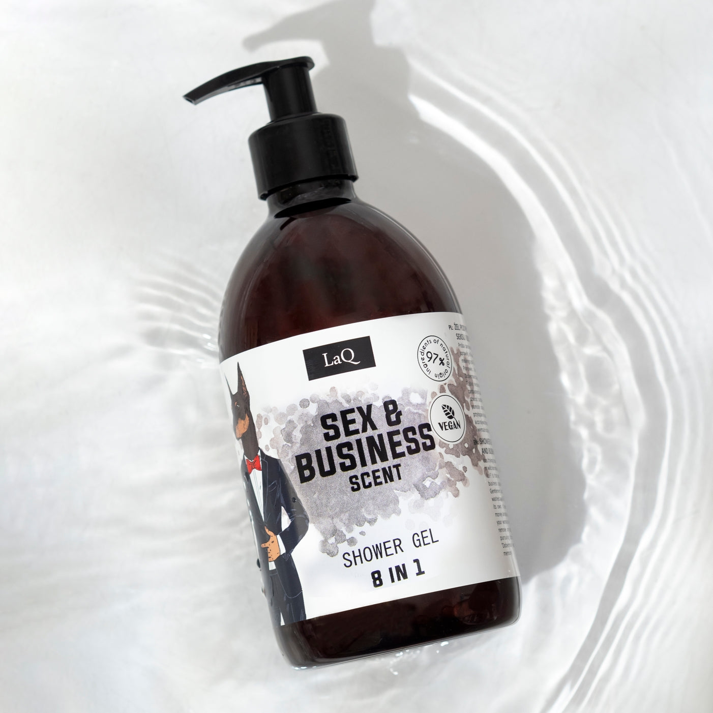 LaQ Doberman Duschgel för män 8 i 1 - 500 ml. Vegansk