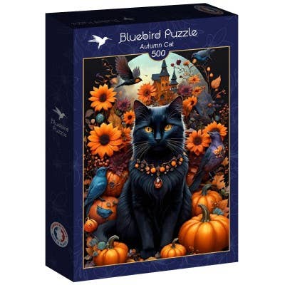 Pussel 500 bitar - Halloween Katt