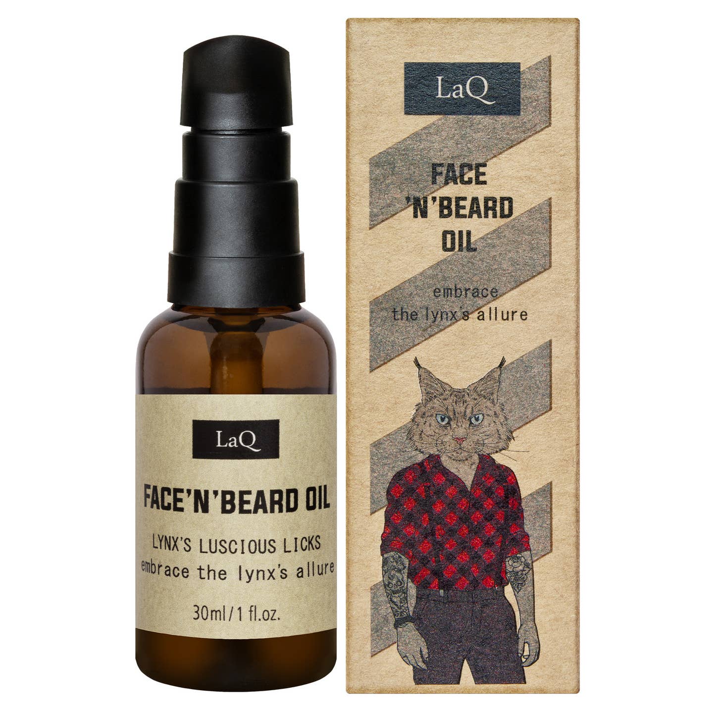 LaQ Face 'n' Beard Oil Lynx skäggolja 30 ml