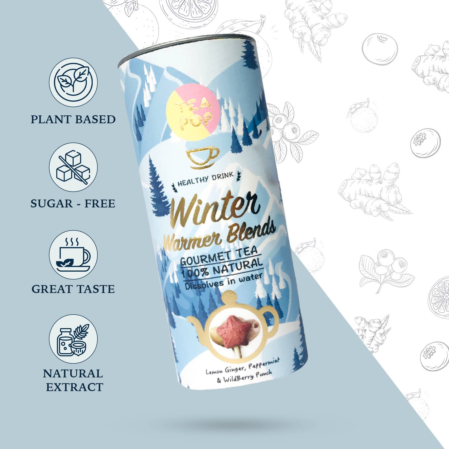 Tea pops - te på pinne - Winter Warmer Collection