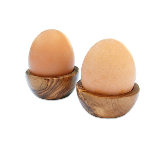 Äggkoppar i olivträ 2-pack