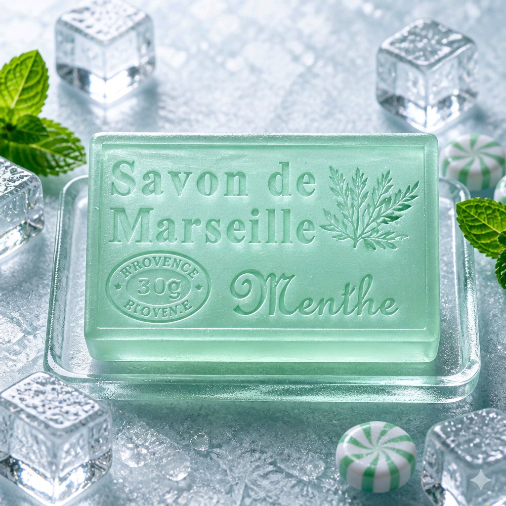 Marseilletvål  - Mint - 125 g