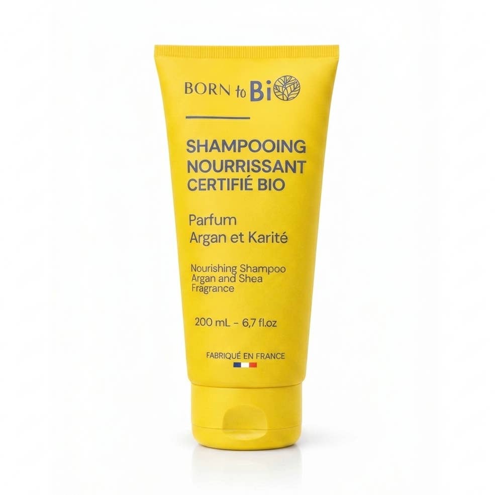 Schampo med arganolja och ekologisk sheasmör - 200 ml - Born to Bio