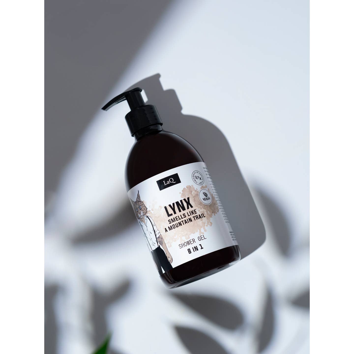 LaQ Lynx duschgel för män 8 i 1.  500 ml. Vegansk